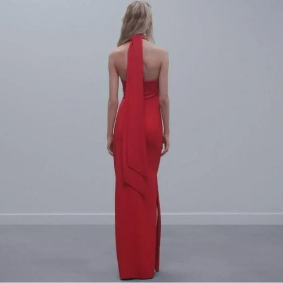 MANGO TIK TOK VIRAL MAXI FLOWER DRESS WITH BACK OPEN - Picture 3 of 9